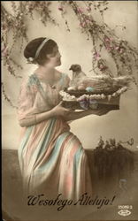 Wesotego Allelujal! Tinted Postcard