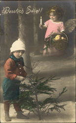 Wesotych Swiat! Tinted Postcard