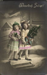 Wesotych Swiat! Tinted Postcard