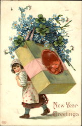 New Year Greetings Postcard