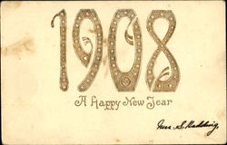 1908 The Happy New Year Postcard
