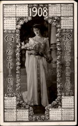 1908 Greeting Remembrance Postcard