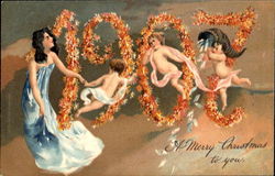 1907 A Merry Christmas To You Postcard