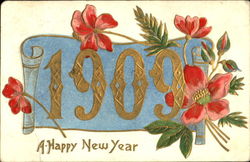 1909 A Happy New Year Postcard