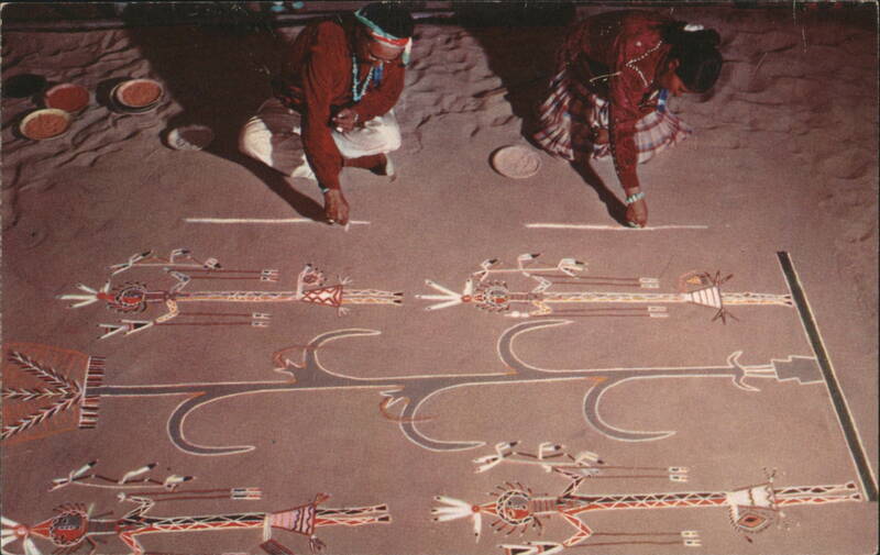 Sand Painting Thompson Native Americana