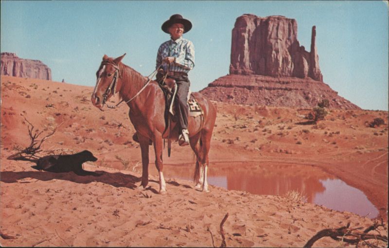 Navajo Horseman and Mitten Rock Horses