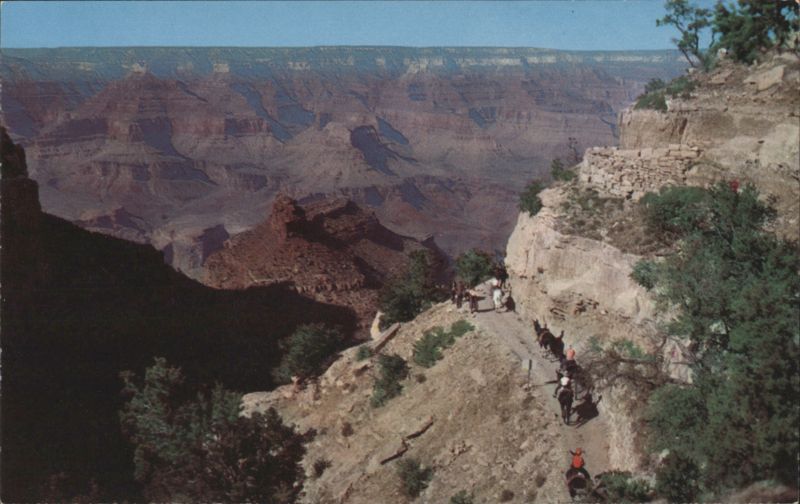 Battleship Rock and Bright Angel Trail, Grand Canyon Grand Canyon Village Arizona