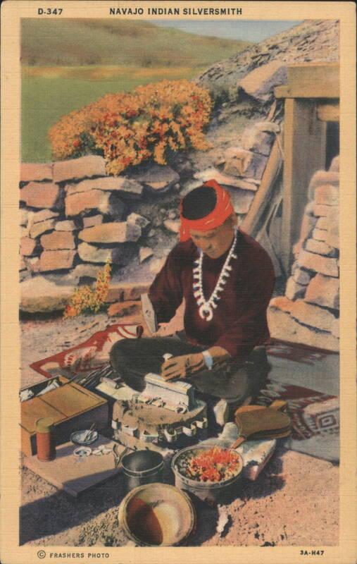 Navajo Indian Silversmith Native Americana