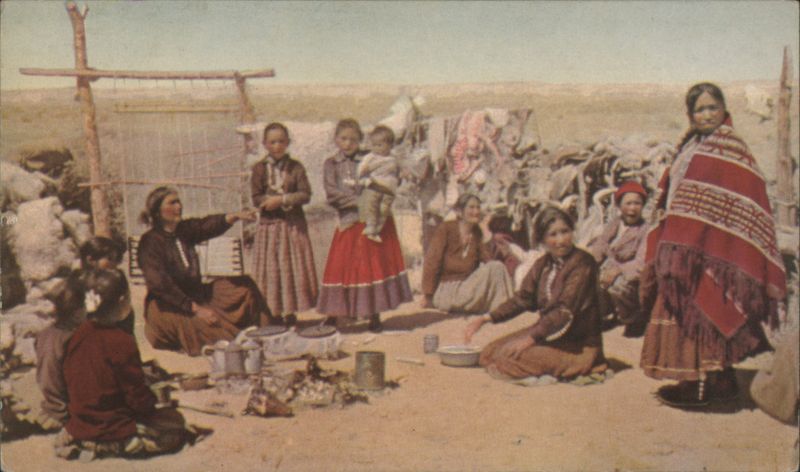 Navajo Indians Communal Kitchen Native Americana