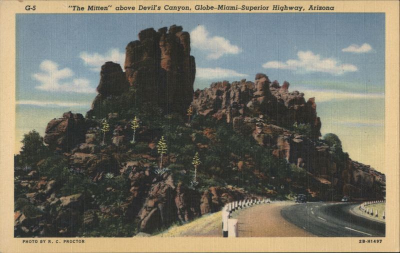 The Mitten above Devil's Canyon, Globe-Miami-Superior Highway, Arizona