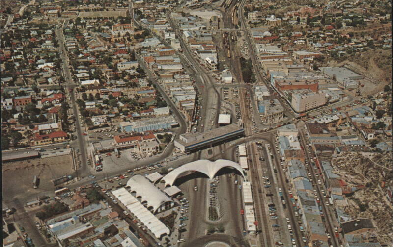 Birdseye View of Mexican and United States Immigration Stations Nogales Arizona