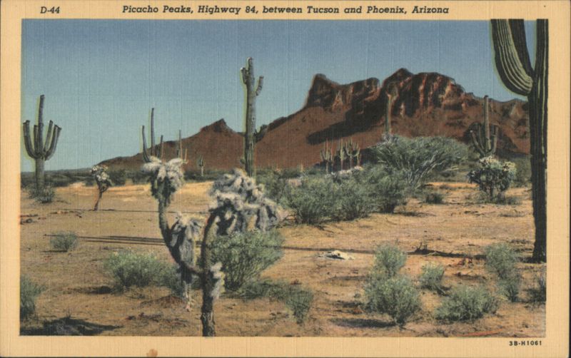 Picacho Peaks, Highway 84, between Tucson and Phoenix, Arizona