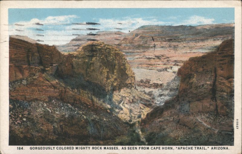 Gorgeously Colored Mighty Rock Masses, Cape Horn, Apache Trail Arizona
