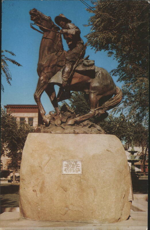 Bucky O'Neil Statue in the Courthouse Square Prescott Arizona