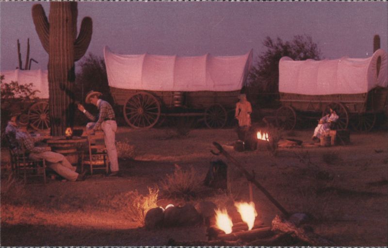 Wagon Circle at Sunset Scottsdale Arizona