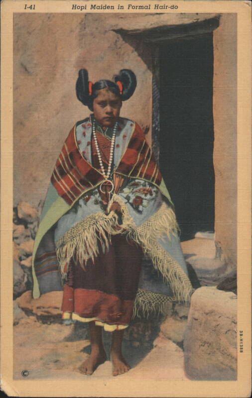 Hopi Maiden in Formal Hair-do Native Americana