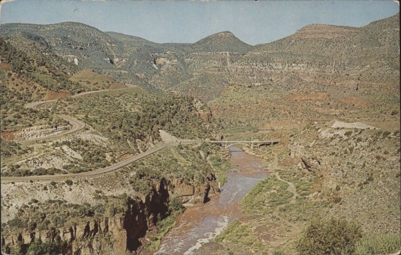 Salt River Canyon, Winding Highway & Bridge Arizona