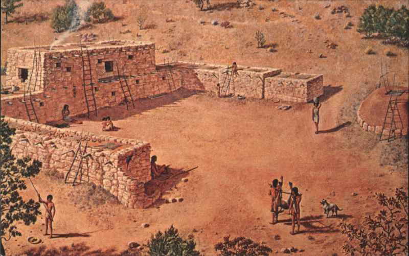 Everyday Life in Tusayan Pueblo, Grand Canyon National Park Arizona