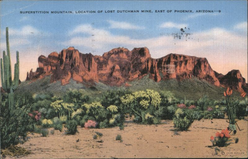 Superstition Mountain, Location of Lost Dutchman Mine, East of Phoenix, Arizona