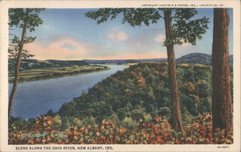 Scene Along the Ohio River, New Albany, Ind. Indiana