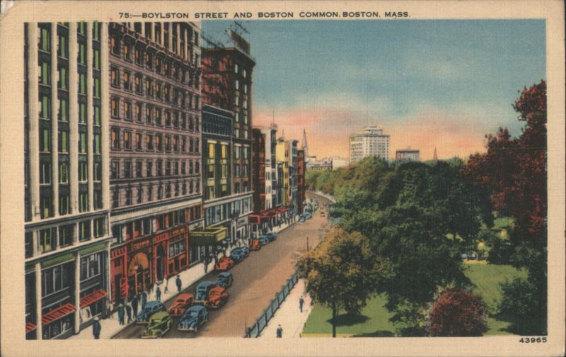 Boylston Street and Boston Common, Boston Massachusetts