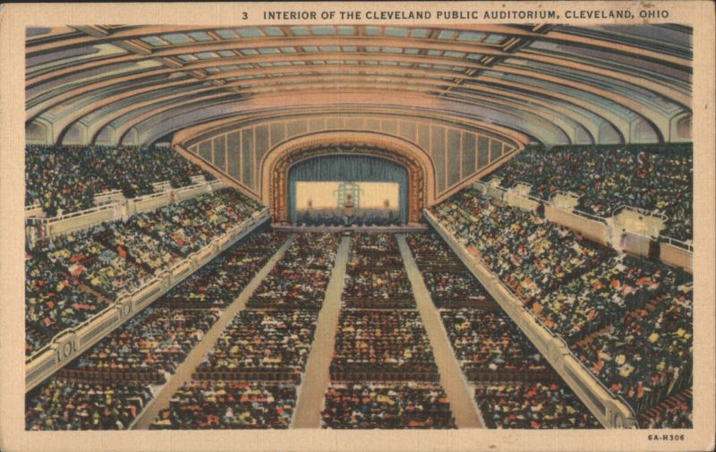 Interior of the Cleveland Public Auditorium Ohio