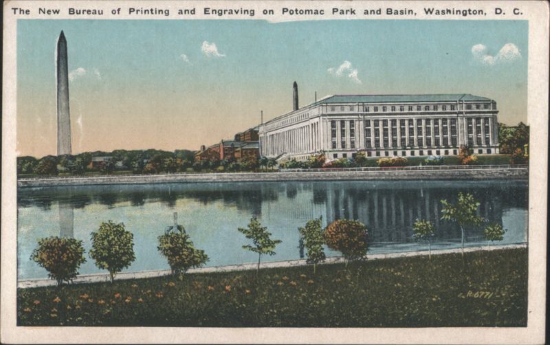 The New Bureau of Printing and Engraving on Potomac Park and Basin Washington District of Columbia