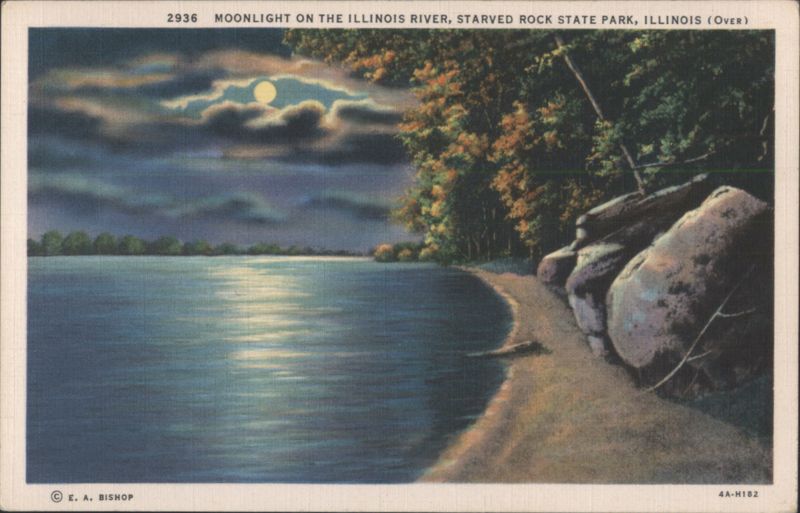 Moonlight on the Illinois River, Starved Rock State Park