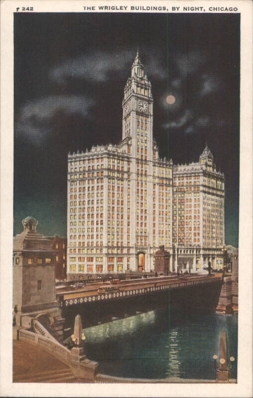 The Wrigley Buildings, by Night, Chicago Illinois
