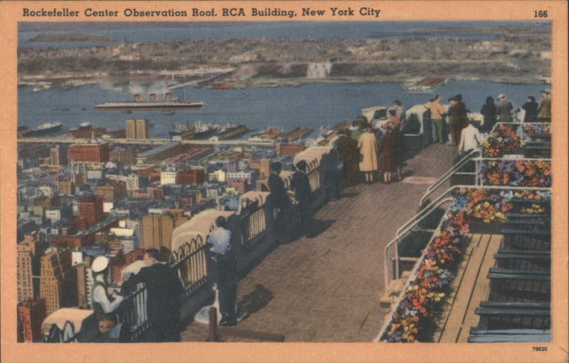 Rockefeller Center Observation Roof. RCA Building, New York City