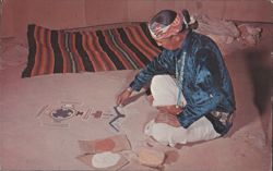 Navajo Sand Painter Postcard