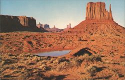 Sunset Time at Monument Valley Postcard