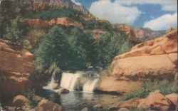 Oak Creek Falls, Oak Creek Canyon, Northern AZ Postcard