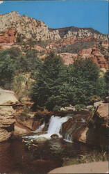Oak Creek Falls, Oak Creek Canyon, Arizona Postcard