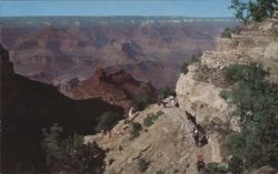 Battleship Rock and Bright Angel Trail, Grand Canyon Postcard