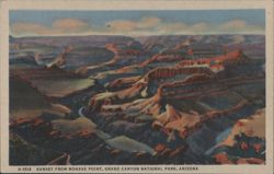 Sunset From Mohave Point, Grand Canyon National Park Postcard