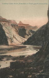 Looking Up the River from End of Trail Postcard