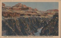 The Granite Gorge from Bright Angel Trail, Grand Canyon National Park, Arizona Postcard