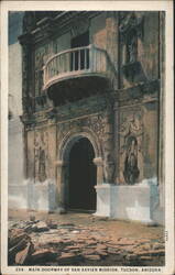 Main Doorway of San Xavier Mission, Tucson Postcard