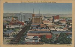 Downtown Phoenix, Salt River Mountains South of City Postcard