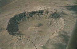 Meteor Crater From North, Arizona Postcard