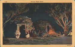 Navajo Night Scene Postcard
