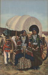 Navajo Women in Native Garb Postcard