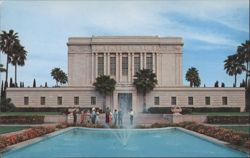 West View of L.D.S. Mormon Temple, Mesa, Arizona Postcard