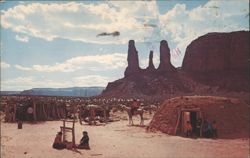 The Three Sisters in Monument Valley Postcard
