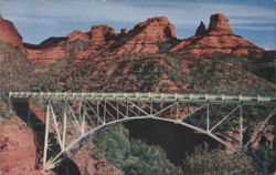 Midgely Bridge, Oak Creek Canyon, Arizona Postcard