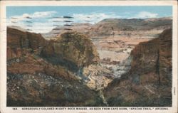 Gorgeously Colored Mighty Rock Masses, Cape Horn, Apache Trail Postcard