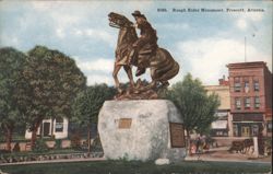 Rough Rider Monument, Prescott, Arizona Postcard