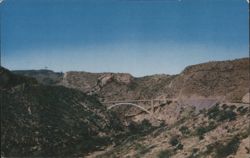 Highway to Arizona, Modern Bridge Spans Devil's Canyon Postcard