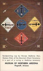 Sandpainting Rug by Navajo Medicine Man Postcard